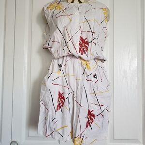 VINTAGE Paint Splater Romper Shorts